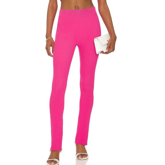 Superdown Ansleigh Ribbed Knit Legging in Pink NWOT Size Small - Picture 1 of 3